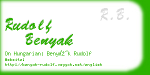 rudolf benyak business card